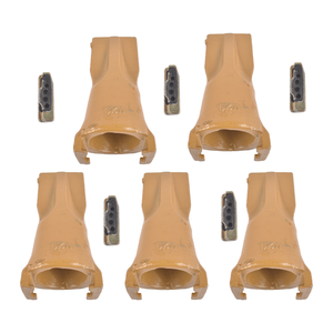 Set di 5 Denti Gialli a V V23SYL con Perni Flessibili V23PN per Pale Gommata e Gru - Product Image 6