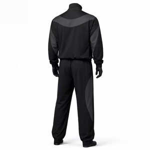 Chaqueta Deportiva Cortavientos para Hombre, Color Negro con Bloques de Color, Cierre Completo, Corte Deportivo, con Bolsillos Laterales, Corte Regular - Product Image 4