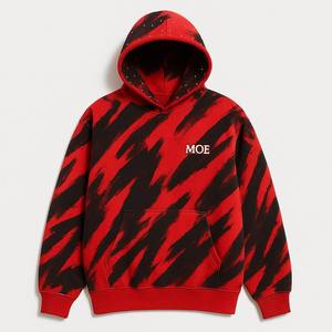 Autumn Eco-Friendly <b>Men's</b> Oversized Zipper-Up Long Hoodie High Quality 100% Cotton Fleece Lightweight Breathable Embroidered - Product Image 4