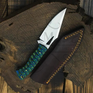 Handmade Skinner Knife, D2 Steel Blade, Wood Handle, Leather Sheath, Outdoor Camping <b>Tool</b> - Product Image 5