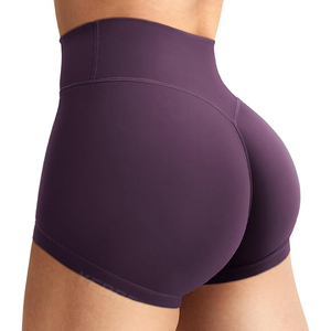 Custom High Waist Yoga Booty Shorts <b>Tummy</b> <b>Control</b> Spandex/Cotton Fabric Quick Dry Breathable Eco-Friendly Skinny Fit for Fitness - Product Image 3