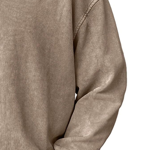 Sudadera de Hombre con Cierre de Cremallera, Color Sólido, Cuello Alto, Corte Regular, Informal, Manga Larga, Transpirable, Felpa Francesa - Product Image 5