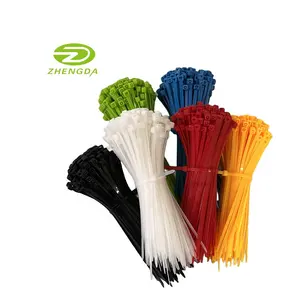 ZD China factory nylon 66 pa 66 material cable tie plastic supplier cable clamp strap wraps 4.8*200mm zip ties