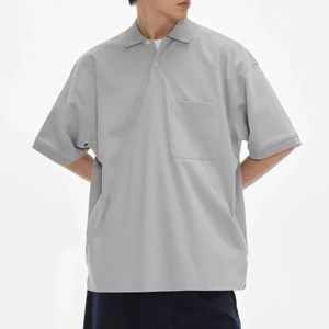 T-shirt Polo Personnalisé en Coton 100% de Haute Qualité, Coupe Boxy, pour Homme, Manches Courtes Thermiques, Style Rugby, avec Politique de Retour Facile - Product Image 3