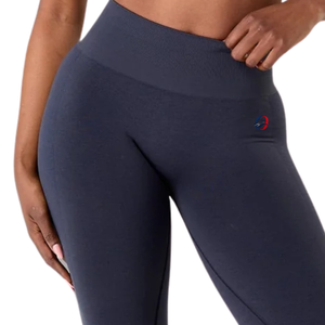 Pantalon long évasé ultra taille haute bleu marine pour femme, extensible, pour le sport, le fitness, le yoga, l'entraînement, vêtements de sport flexibles - Product Image 4