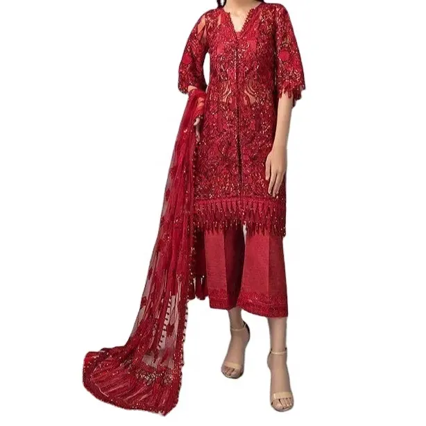 Mới Nhất Tùy Chỉnh Kích Thước Ấn Độ Pakistan Salwar Kameez Cho Đám Cưới Nhà Sản Xuất Bán Buôn Thiết Kế Dresses Trong Ấn Độ 2023 Bộ Sưu Tập