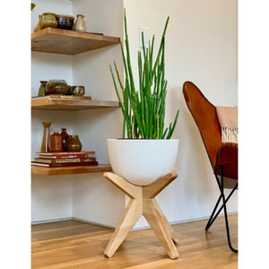 Support de plantes en bois moderne et créatif, support de présentation de pot de fleurs sur pied pour plantes d'intérieur et d'extérieur, décoration de jardin et de maison - Product Image 2