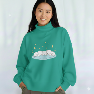 Fashion Women Mockneck Sweatshirt OEM Service High Quality Material Relaxed Fit Winter Apparel - Product Image 1