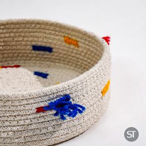 Handmade Braided Cotton <b>Basket</b> Wholesale for Home Decor <b>Storage</b> Organizer India Manufacturer - Product Image 2