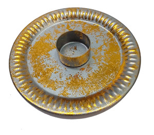 Bougeoir rond en laiton gaufrage bougeoir élégant support de lumière de thé décoratif pour la maison ou les occasions spéciales - Product Image 3