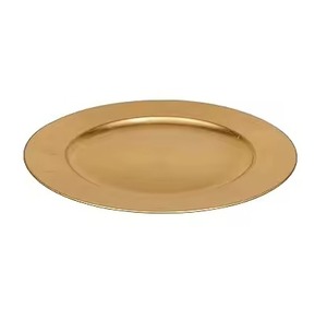 Assiette de présentation de luxe en laiton, assiette décorative en métal, élégante pour la mise en table de mariage, de fête, d'hôtel ou de restaurant - Product Image 2