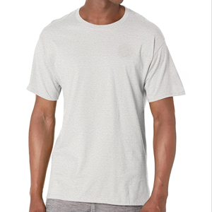 Camiseta blanca lisa al por mayor, personalizada, 100% algodón, con impresión de logotipo para hombre, camisetas lisas impresas en blanco y negro, OEM y ODM - Product Image 1