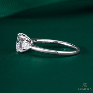 แหวนทองคำแท้ 9K/10K/14K/18K ประดับเพชรทรงกลมและทรงหยดน้ำ ขนาด 6.25 มม. พร้อมใบรับรอง IGI สำหรับผู้หญิง ของขวัญยอดนิยม - Product Image 2