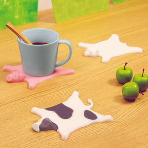 Tapis de sous-verre en silicone de style animal mignon tapis de jeu lavable antidérapant pour café bière tasses à thé accessoires de verres de bar - Product Image 5