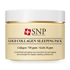 Masque de nuit SNP Gold Collagen 100g – Pack promotionnel 1 unité – Masque facial aux peptides pour le visage - Product Image 1