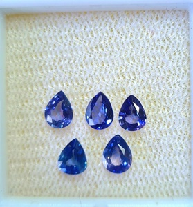 Zafiro Azul Violeta Natural, Corte en Forma de Pera, Gema Suelta, Extraído de la Tierra, Piedra de Joyería de Alta Calidad, Venta al Por Mayor - Product Image 4