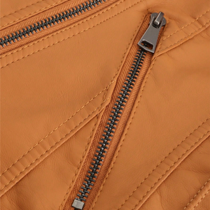OEM ODM Custom PU <b>Leather</b> <b>Jacket</b> Women Winter <b>Faux</b> <b>Leather</b> Bomber Coat Wholesale Fashion Outerwear Manufacturer <b>Plus</b> <b>Size</b> Zipper - Product Image 5