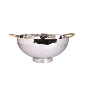 Premium Brass Gold Stainless Steel Bowl Round Metal <b>Salad</b> Soup Basin Wedding Party Catering Food Serving Tableware - Product Image 2
