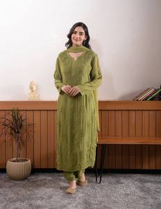 Elegant Faux Georgette Embroidered Kurta Palazzo Set with Dupatta – Festive & Party Wear Collection - Product Image 2
