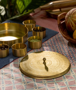 Excellent Quality Brass Spice <b>Box</b> Pure Brass Spice <b>Box</b> With Lid And Bowls Handcrafted Metal <b>Herb</b> Storage Set - Product Image 5