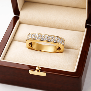 Anillo de Boda con Diamantes Redondos Reales de 0.30 TCW para Mujer, Oro Amarillo de 14K | Elegante Anillo de Aniversario para Novia, Regalo de Joyería Fina - Product Image 3