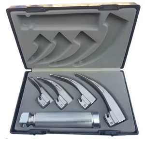 <b>Electric</b> ENT Diagnostic Set Laryngoscope Handle <b>Kit</b> Stainless Steel Surgical Examination Instruments Case ISO13485 Certified - Product Image 1