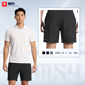 Pantalones Cortos Bermuda para Hombre JUST PLAY MS4, de Secado Rápido, Cintura Elástica, con Bolsillos, Estilo Deportivo, Corte Medio, Negro, Azul Marino, Gris, Tallas M, L, XL, XXL - Product Image 5