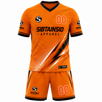 Ensemble de vêtements de sport unisexe de haute qualité personnalisé, taille plus, séchage rapide, respirant, col en V, 100% polyester, uniforme de football