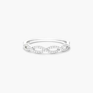 Bague en moissanite style infini la plus vendue, personnalisable, bijoux de mariée en argent massif pour femmes, disponible à la vente - Product Image 1