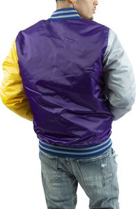 Chaqueta de Satén Tallas Grandes OEM al por Mayor, Chaqueta Universitaria de Satén Tradicional de Seda Suave Bordada con Cuello Alto - Product Image 4