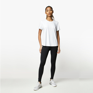Camiseta de Mujer al por Mayor, la Más Vendida, de Alta Calidad, Personalizada, Cuello Redondo, Informal, Sólida, de Secado Rápido, Transpirable, Talla Grande, Ligera - Product Image 4