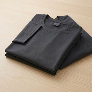 T-shirt à manches courtes pour homme KADIA, noir, séchage rapide, coupe classique, col rond, tricoté en polyester, vêtement décontracté - Product Image 3