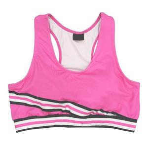 Uniforme de Porristas Personalizado para Mujer, Top Corto Rosa sin Mangas y Falda, Ropa Deportiva Escolar, Proveedor de Ropa Deportiva al por Mayor OEM - Product Image 5