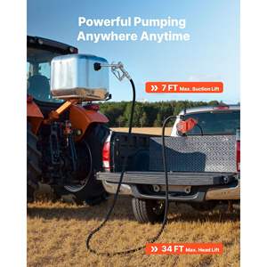 12V DC Cast Iron <b>Fuel</b> <b>Transfer</b> <b>Pump</b> Kit 15 GPM Diesel Gasoline Manual Nozzle Overheat Protection Explosion-Proof Power Cable for - Product Image 3