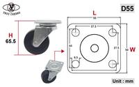 Support de plante mobile sur roulettes 50 mm TPR pour meubles de maison et de bureau, plaque de montage 50x50 mm OEM