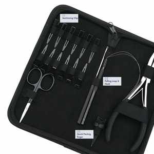 Kit d'outils pour extensions de cheveux en acier inoxydable et plastique de haute qualité et durables, avec pinces et boucles pour usage domestique - Product Image 3
