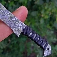 Couteau de chef miniature en acier inoxydable fait main, personnalisé, avec lame en résine époxy, ambidextre, épaisseur 3,0 mm, lame de 3 pouces