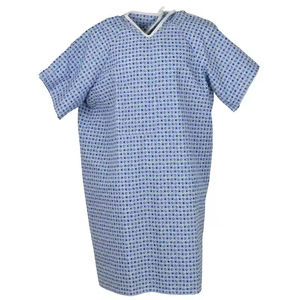 Batas de paciente estampadas de calidad de exportación para hombre y mujer, 100% algodón, batas de hospital para uso durante el tratamiento, MOQ bajo - Product Image 5