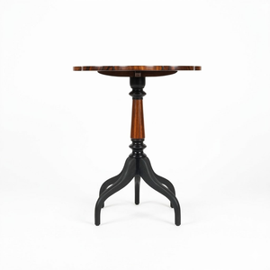 Mesa Auxiliar Redonda de Reproducción Francesa, Mesa Decorativa de Madera con Tapa en Forma de Flor Antigua para Sala de Estar u Hotel - Product Image 2