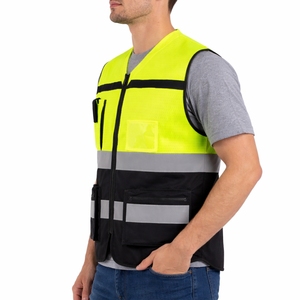 เสื้อกั๊กนิรภัยสำหรับผู้ชายแบบมองเห็นได้ชัดเจน มีหลายกระเป๋า ทนทาน ใช้งานได้จริง สวมใส่สบาย กระชับพอดีตัว คุณภาพระดับมืออาชีพ ให้การปกป้องที่เชื่อถือได้ - Product Image 3