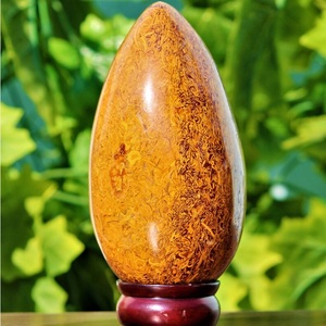 Œuf de jaspe naturel Mariam, pierre de guérison polie, pierre précieuse décorative pour la méditation Reiki. - Product Image 1