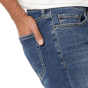 Cheap Price 100% Cotton Sporty Waterproof Windproof <b>Drawstring</b> Closure Front Logo Breathable Quick Dry <b>Jeans</b> Shorts for <b>Men</b> Best - Product Image 3