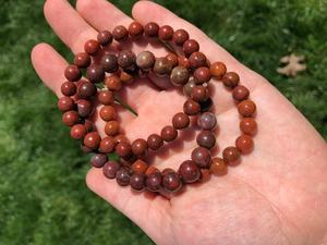 Pulseras Ajustables Elásticas con Cuentas de Piedra de Ojo de Tigre Rojo Natural, Cristal Curativo, Resistentes a la Fatiga, para Hombre y Mujer, OFERTA - Product Image 4