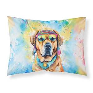 Mastiff Hippie Dawg Artwork Decorativo Funda De Almohada estándar Ligero Super Suave Funda de cojín de fácil cuidado - Product Image 1