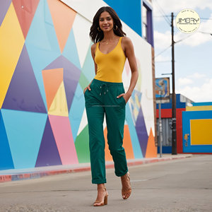 Stylish <b>Baggy</b> <b>Cargo</b> Work <b>Pants</b> for <b>Women</b> Casual <b>Womens</b> <b>Pants</b> Set by Clothing Manufacturers Ladies' Stylish Work Trousers - Product Image 2