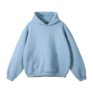 Sudadera con Capucha Unisex Azul Claro Personalizable, Ecológica, con Bolsillo de Forro Polar, Gruesa, 100% Algodón, Estilo Urbano para Hombre - Product Image 2