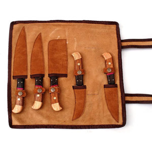 Premium Damascus <b>Kitchen</b> Knife Set Elegant Damascus Steel Knife Collection For Comfortable Cooking Experience - Product Image 1