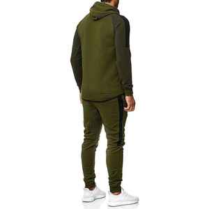 Conjunto Deportivo de Dos Piezas para Hombre, Sudadera con Cremallera Verde y Pantalones, Precio al por Mayor, Ropa Deportiva Informal para Gimnasio, OEM - Product Image 2