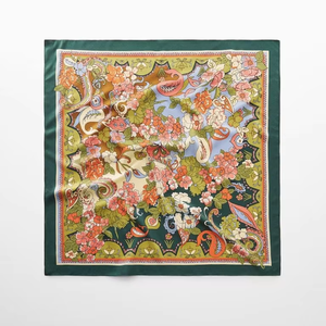 Wholesale Personalized Satin Printed <b>Scarf</b> Fabric for European Israel Island Brand Label Advertising Promotion Corporate Gifts - Product Image 1