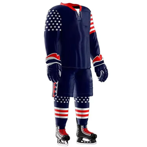 Conjunto de Uniforme de Hockey sobre Hielo 100% Poliéster, Transpirable, de Secado Rápido, Personalizable, Cómodo, Ligero y Fácil de Usar, Superventas - Product Image 2